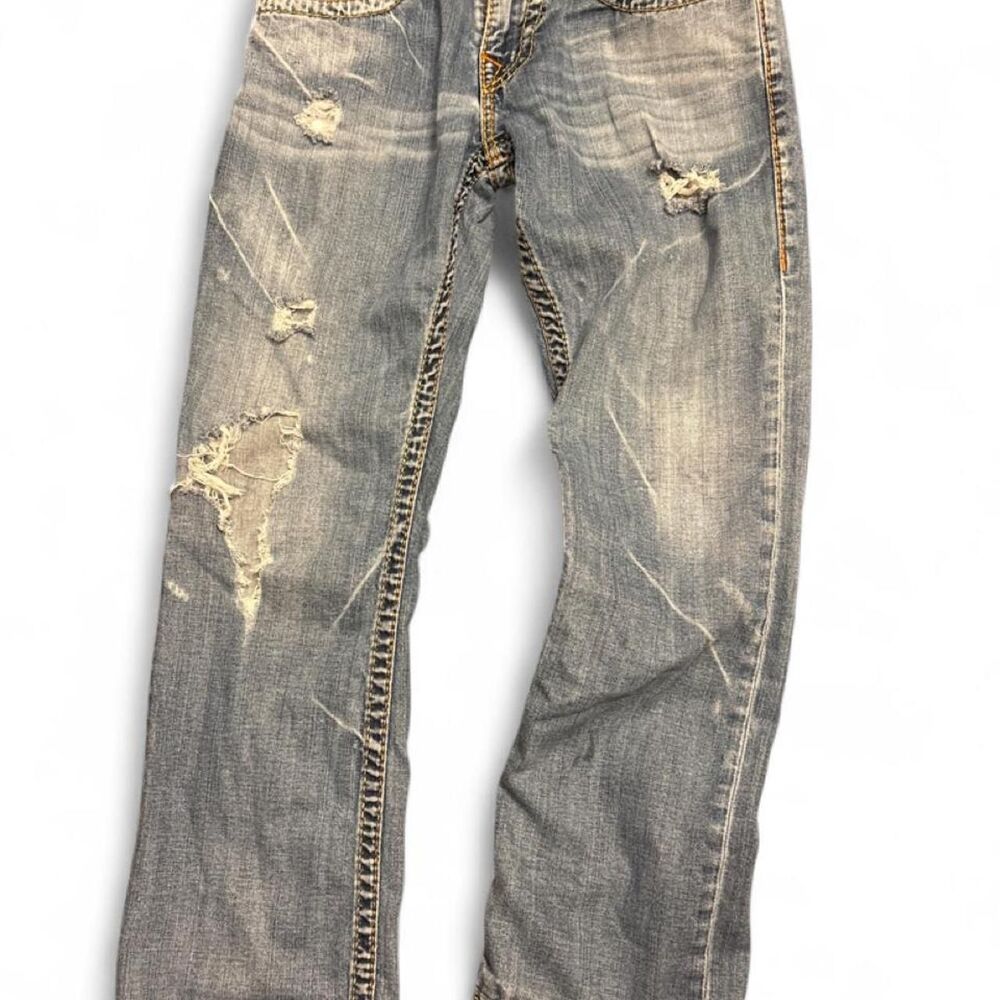 True-religion Men's Blue and Navy Jeans